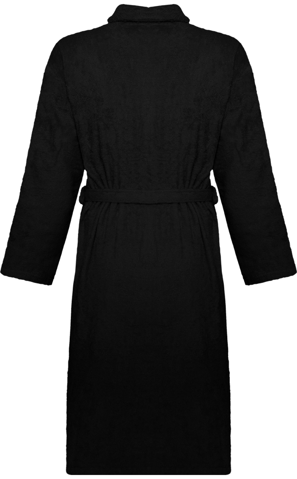 Peignoir a col chale unisexe dos Black