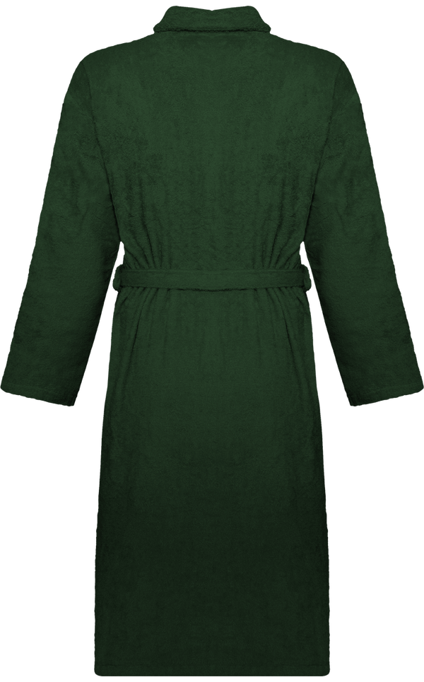 Peignoir a col chale unisexe dos Dark Green