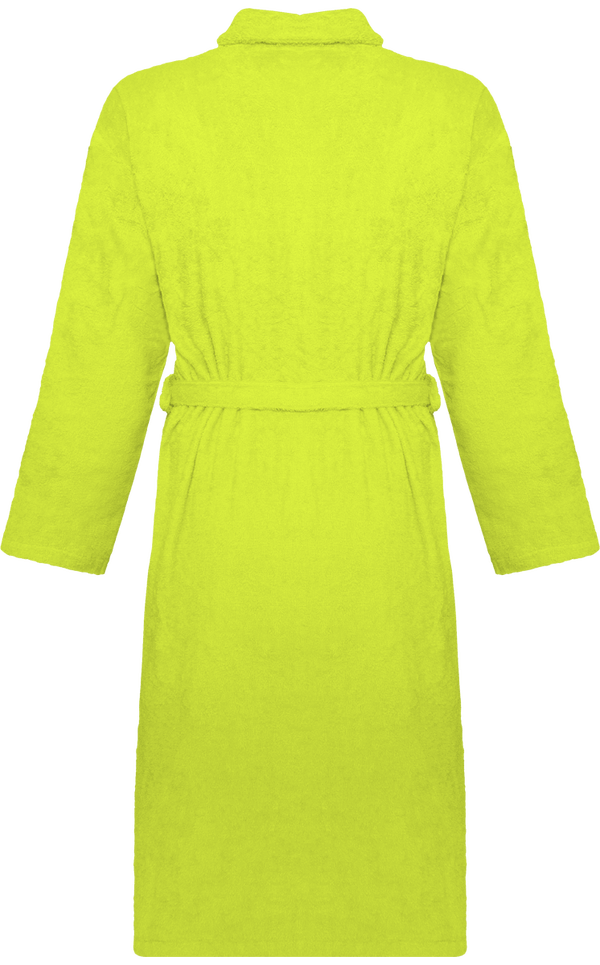 Peignoir a col chale unisexe dos Lime Green