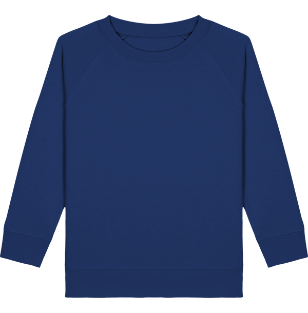 Sweat enfant col rond coton stanley mini scouter face Majorelle Blue