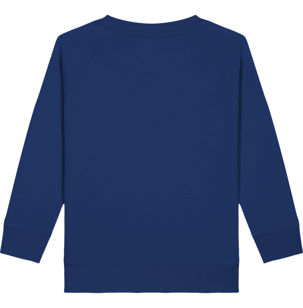 Sweat enfant col rond coton stanley mini scouter dos Majorelle Blue
