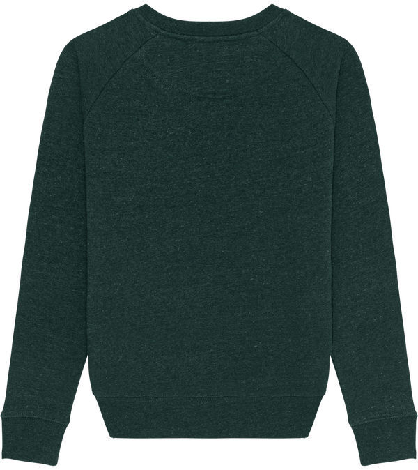 Women crew neck sweatshirt 350g m stella tripster dos Heather Snow Glazed Green