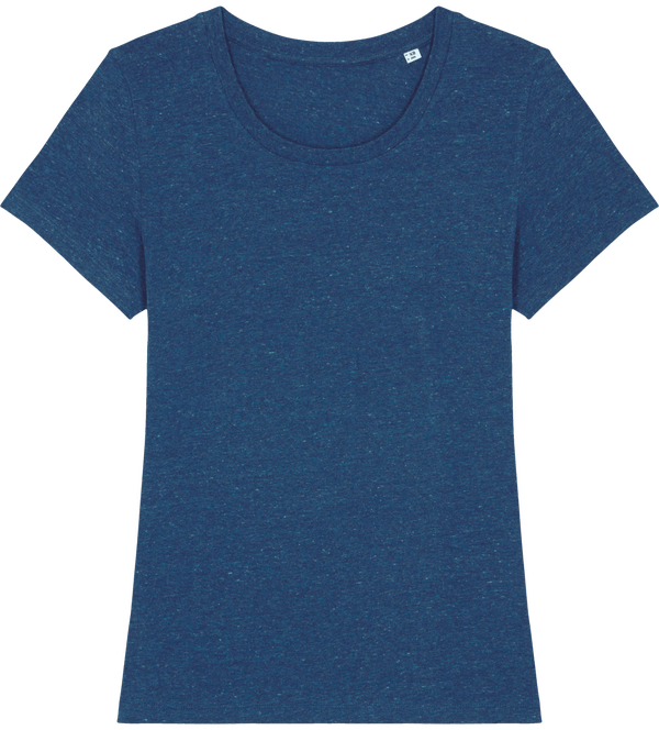 Tee shirt ajuste femme stella expresser face Heather Snow Mid Blue