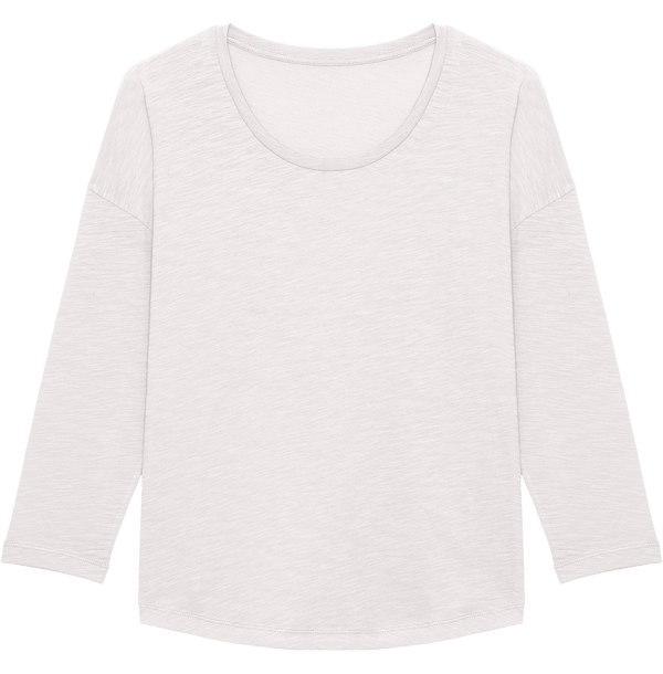 Tee shirt manches 3quart stella waver slub face White