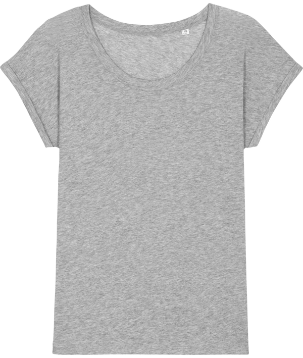Tee shirt slub a manches repliees stella rounder slub face Heather Grey Slub