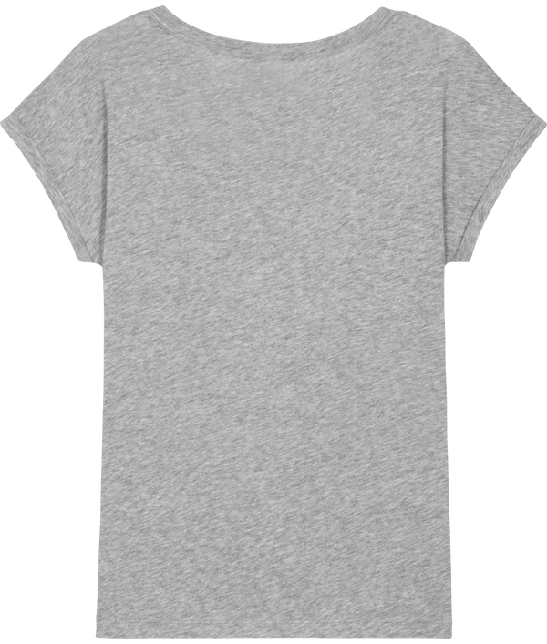 Tee shirt slub a manches repliees stella rounder slub dos Heather Grey Slub