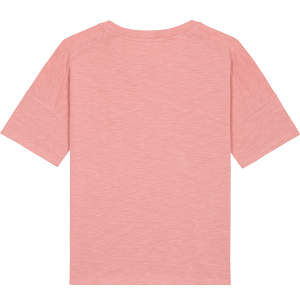 Tee shirt lourd boxy stella hipster slub dos Canyon Pink