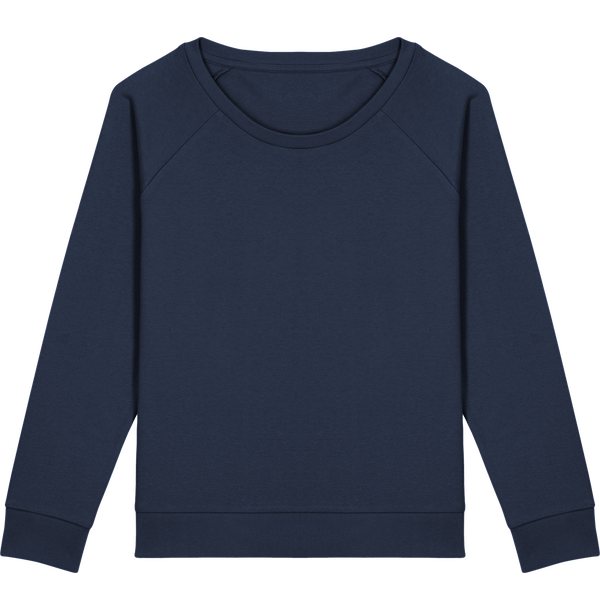 Sweat shirt loose femme stella dazzler face French Navy