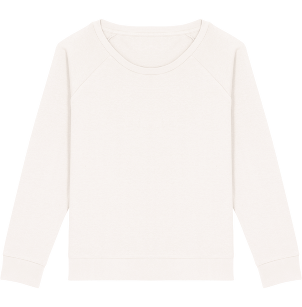 Sweat shirt loose femme stella dazzler face Vintage White