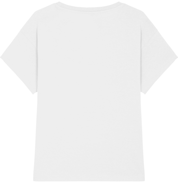 Tee shirt loose col rond femme stella chiller dos White