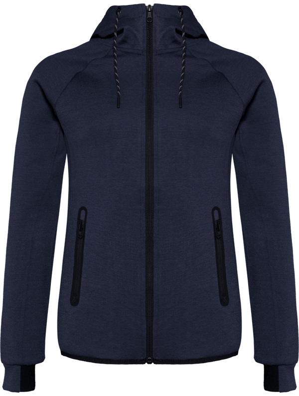 Veste capuche femme face French Navy Heather