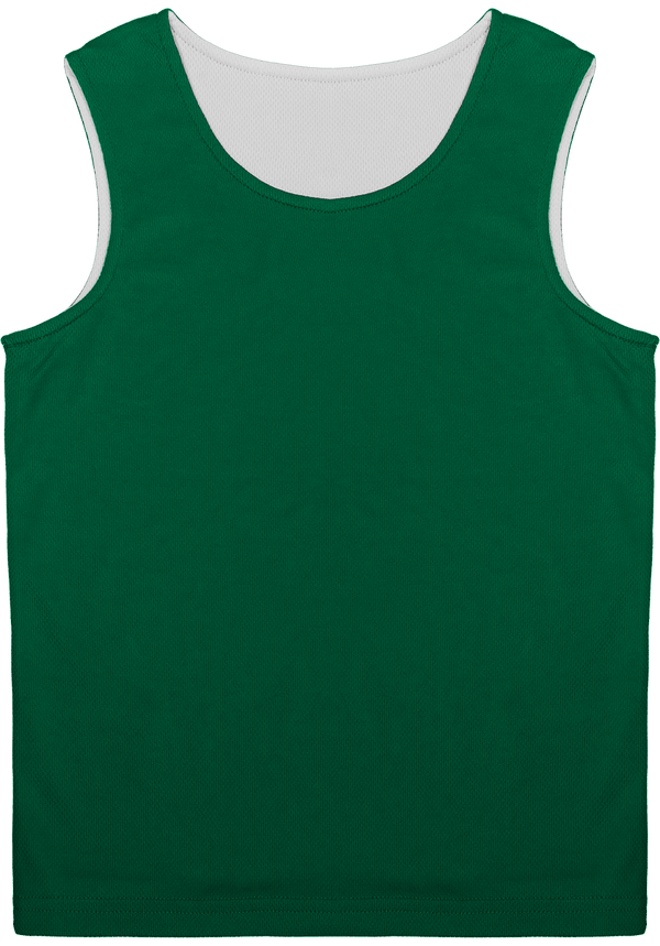 Kit basketball reversible enfant face Dark Kelly Green / White