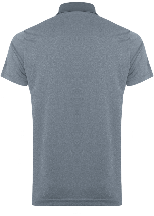 Polo sport chine manches courtes dos Fine Grey Heather