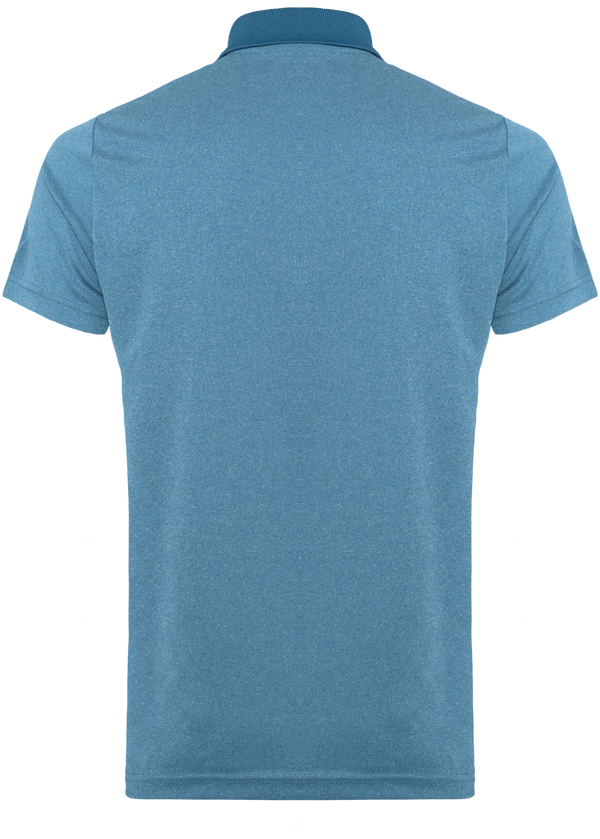 Polo sport chine manches courtes dos Steel Blue Heather