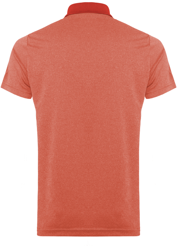 Polo sport chine manches courtes dos Coral Heather