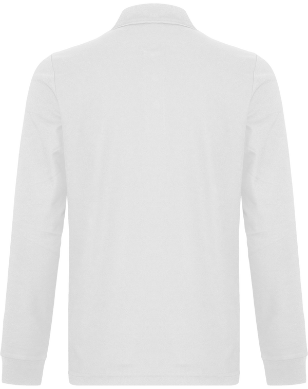 Polo sport cool plus manches longues dos White
