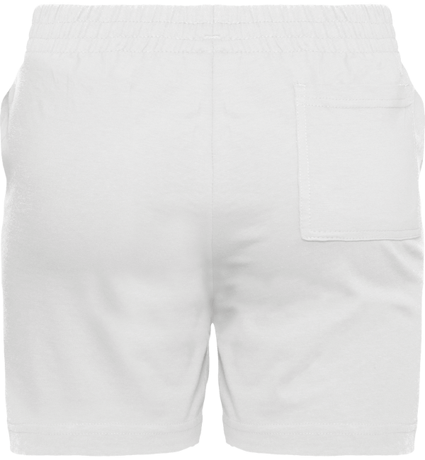 Short sport en jersey femme dos White