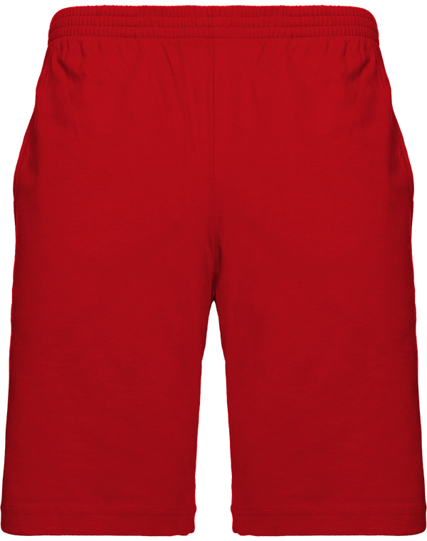 Short De Sport Homme En Coton Jersey À Personnaliser En Broderie Red