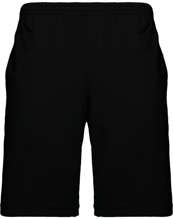 Short sport homme en coton face Black