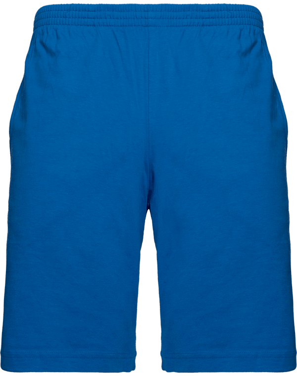 Short De Sport Homme En Coton Jersey À Personnaliser En Broderie Light Royal Blue