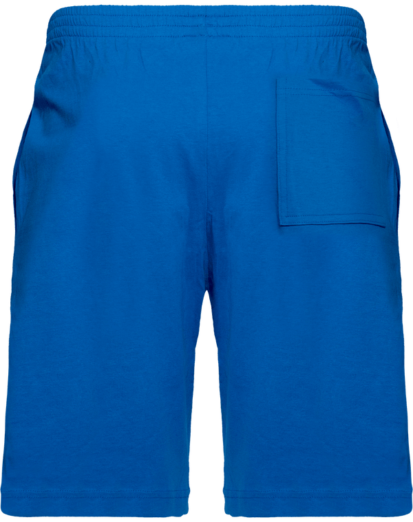 Short sport homme en coton dos Light Royal Blue