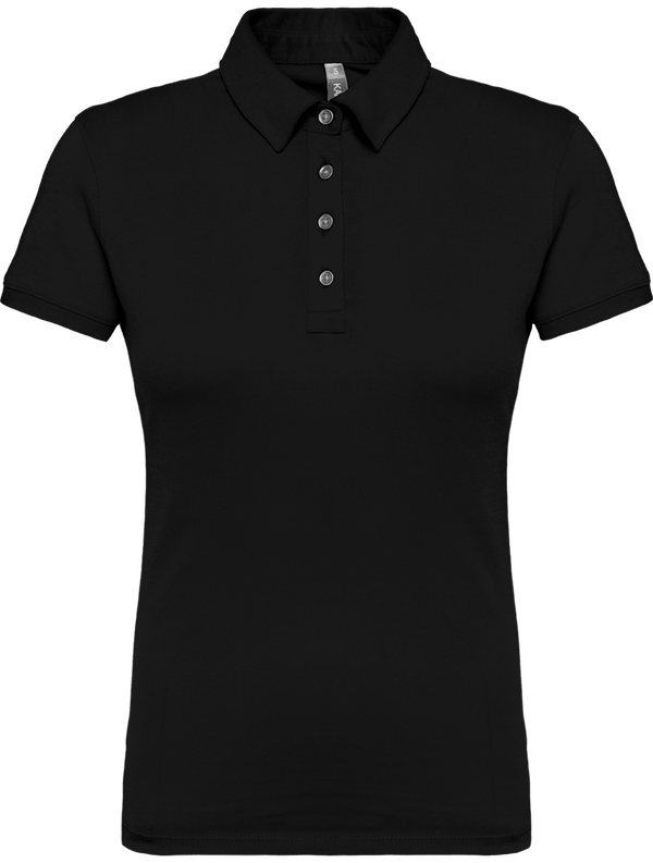 Polo Jersey Femme Black