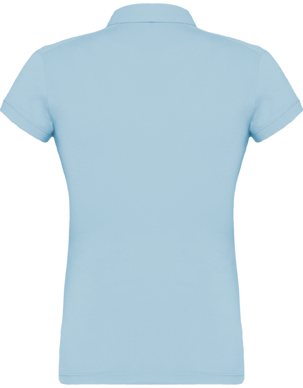 Polo jersey femme dos Sky Blue