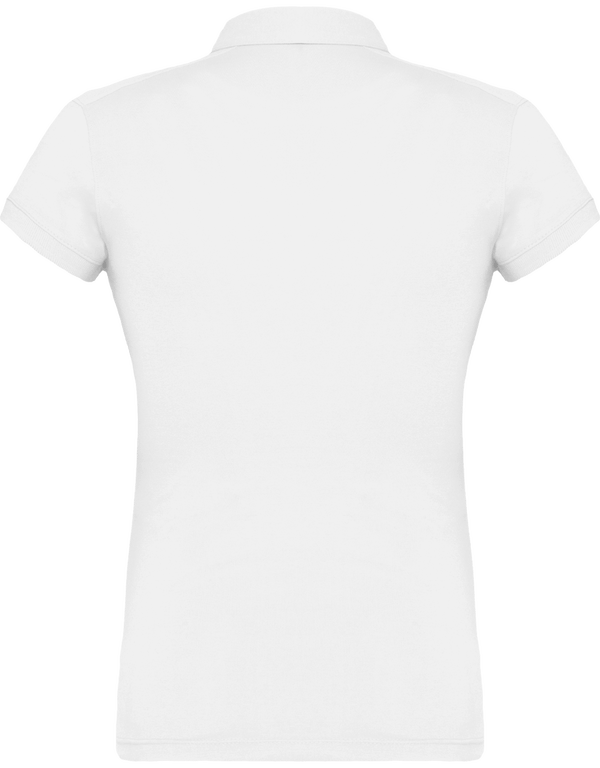 Polo jersey femme dos White