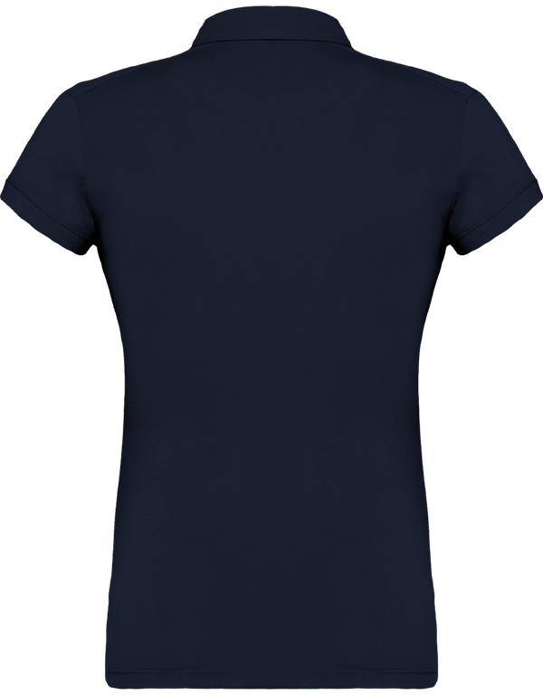 Polo jersey femme dos Navy