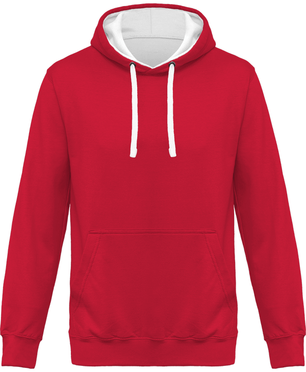 Two-Tone Hoodie KARIBAN Fuchsia / Fine Grey