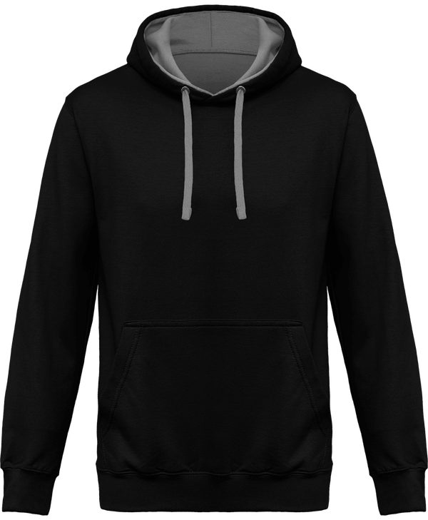 Two-Tone Hoodie KARIBAN Black / Fine Grey