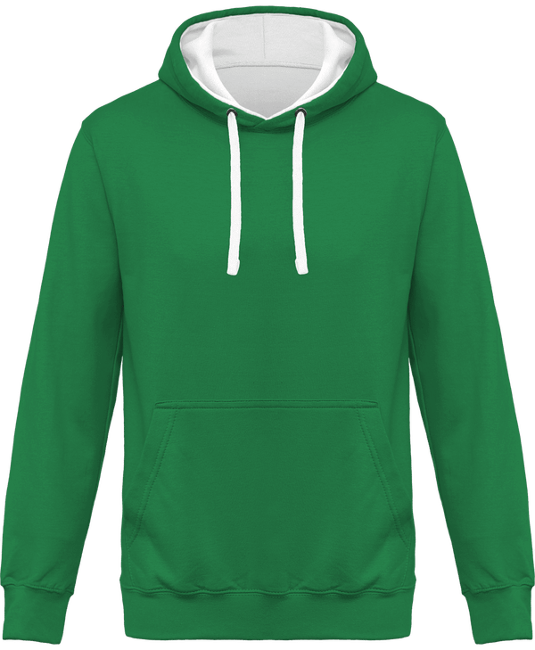 Two-Tone Hoodie KARIBAN Light Kelly Green / White