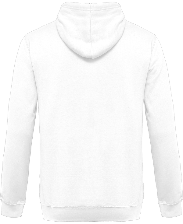 Sweat capuche bicolore dos KARIBAN White / Fine Grey