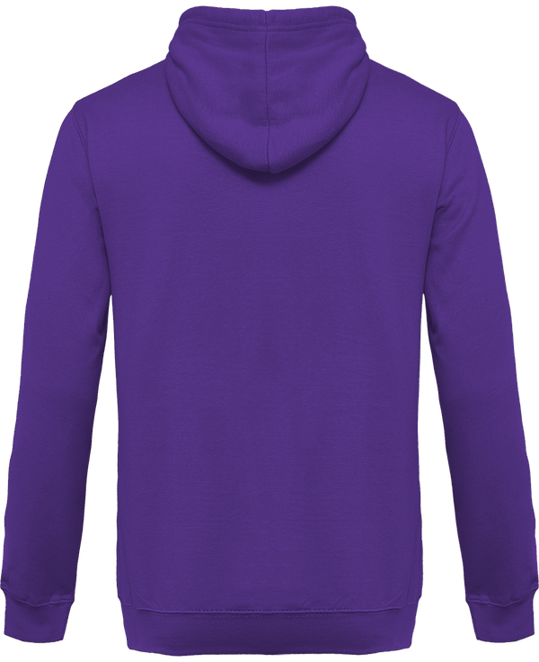Sweat capuche bicolore dos KARIBAN Purple / Oxford Grey
