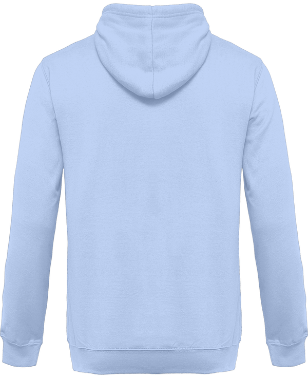 Sweat capuche bicolore dos KARIBAN Sky Blue / White