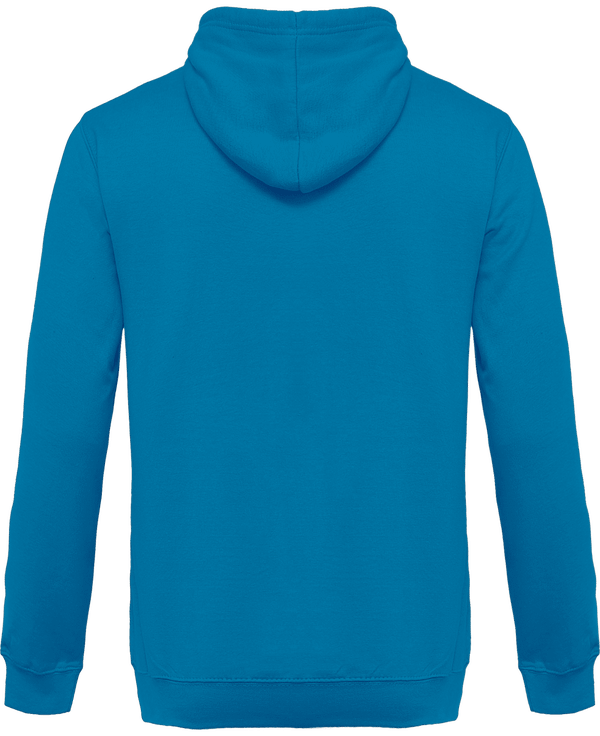 Sweat capuche bicolore dos KARIBAN Tropical Blue / White