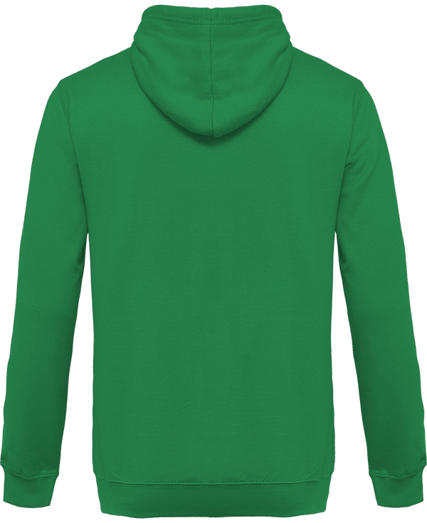 Sweat capuche bicolore dos KARIBAN Light Kelly Green / White