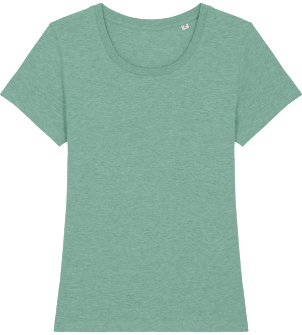 Tee shirt ajuste femme stella expresser face Mid Heather Green