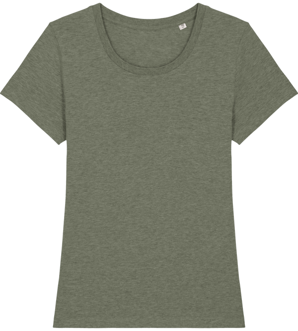 Tee shirt ajuste femme stella expresser face Mid Heather Khaki