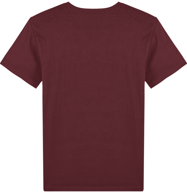 Tee shirt homme col v stanley presenter dos Burgundy