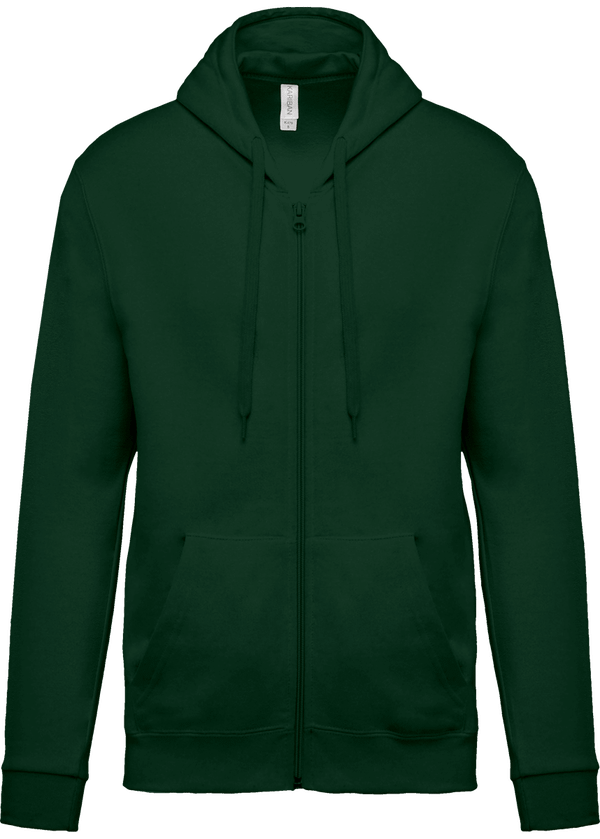 Sweat zippé à capuche unisexe Forest Green