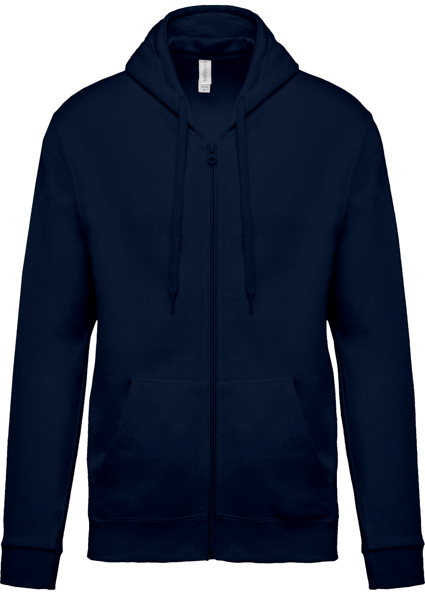 Sweat-Shirt À Capuche Zippé | Coupe Unisexe Navy