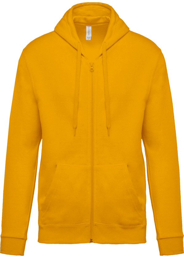 Sweat zippé à capuche unisexe Yellow