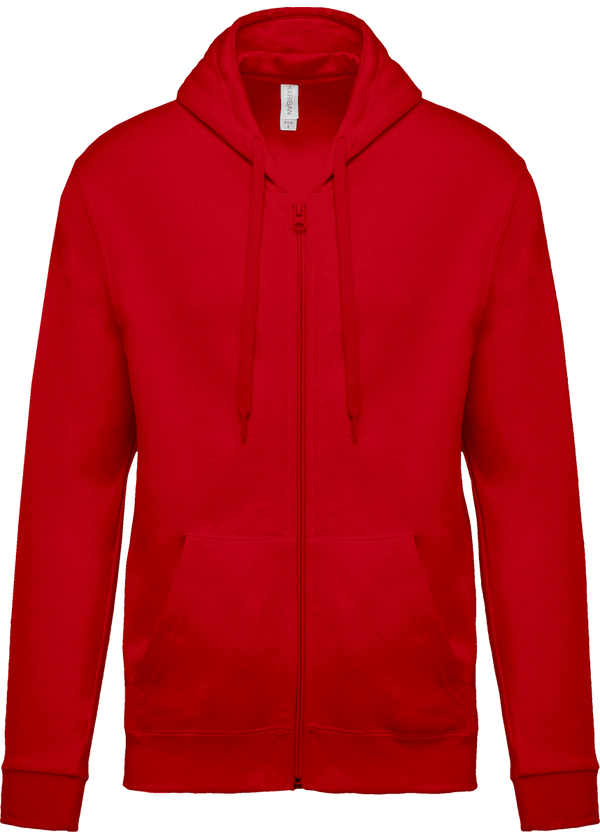 Sweat zippé à capuche unisexe Red