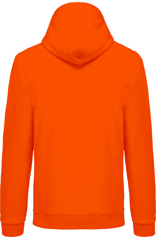 Sweat shirt zippe a capuche unisexe dos Orange