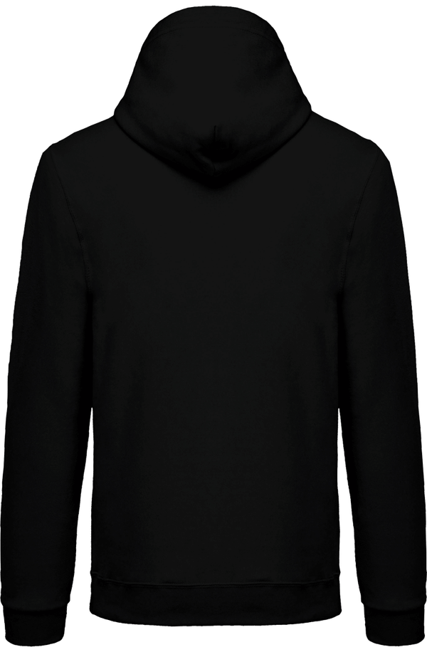 Sweat shirt zippe a capuche unisexe dos Black