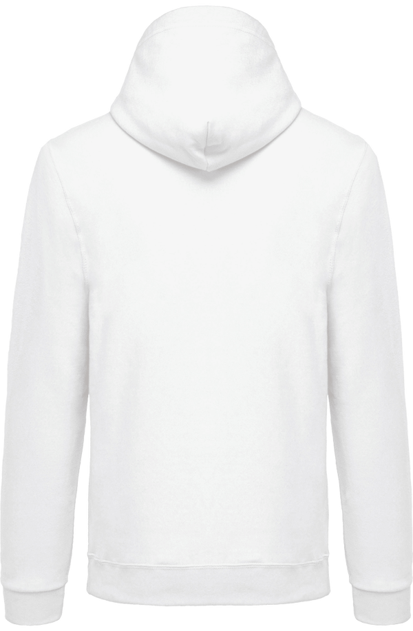 Sweat shirt zippe a capuche unisexe dos White