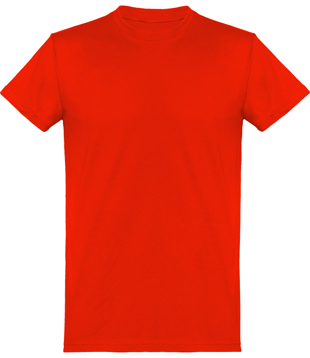 Tee-Shirt Homme Bio | Brodé Et Imprimé  Fire Red