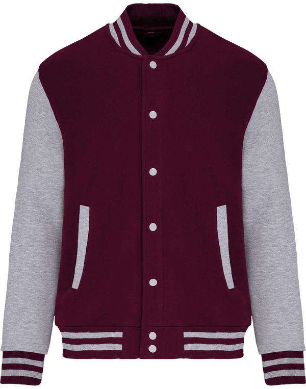 Sweat teddy molleton unisexe face Wine / Oxford Grey