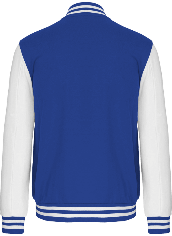 Sweat teddy molleton unisexe dos Light Royal Blue / White